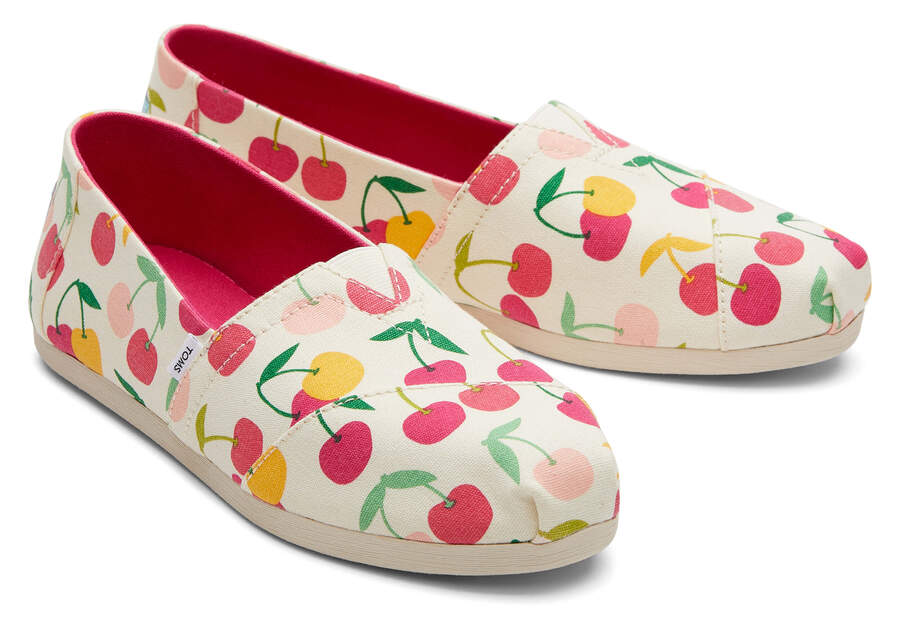 Alpargatas Toms Alpargata Cherries Mujer Creme Argentina | AR370-624