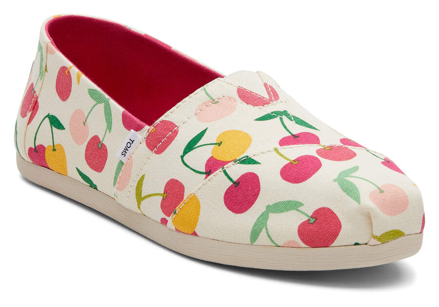 Alpargatas Toms Alpargata Cherries Mujer Creme Argentina | AR370-624