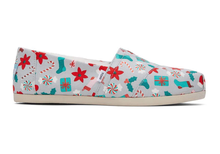 Alpargatas Toms Alpargata Deck the Halls Mujer Gris Argentina | AR613-978