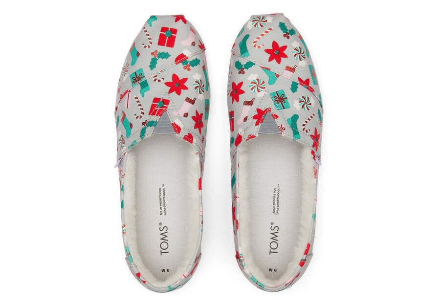 Alpargatas Toms Alpargata Deck the Halls Mujer Gris Argentina | AR613-978