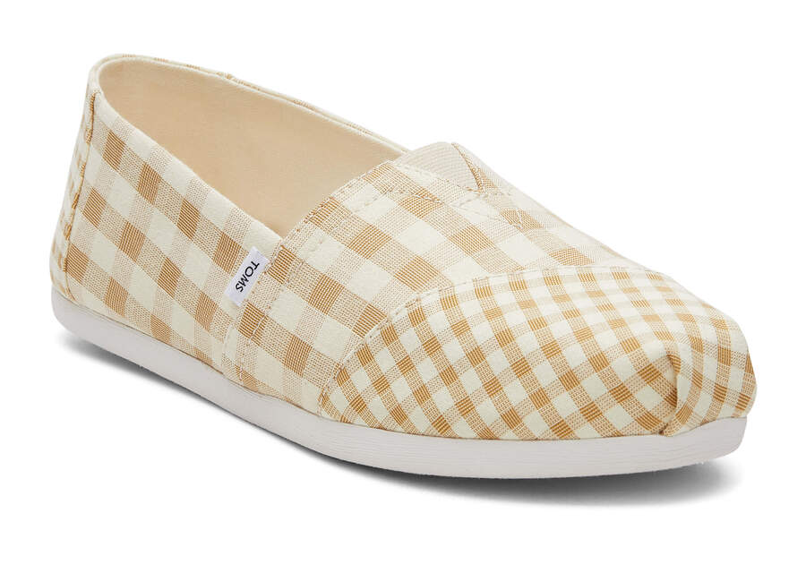 Alpargatas Toms Alpargata Gingham Mujer Marrones Argentina | AR540-728