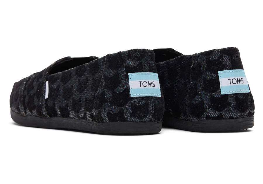 Alpargatas Toms Alpargata Glitter Cats Mujer Negras Argentina | AR453-988