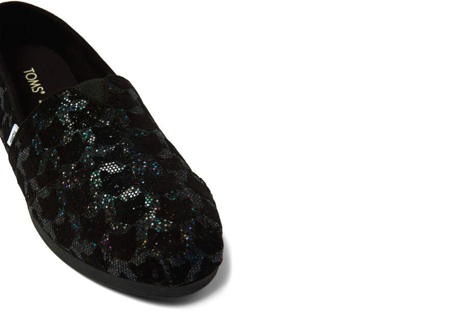 Alpargatas Toms Alpargata Glitter Cats Mujer Negras Argentina | AR453-988