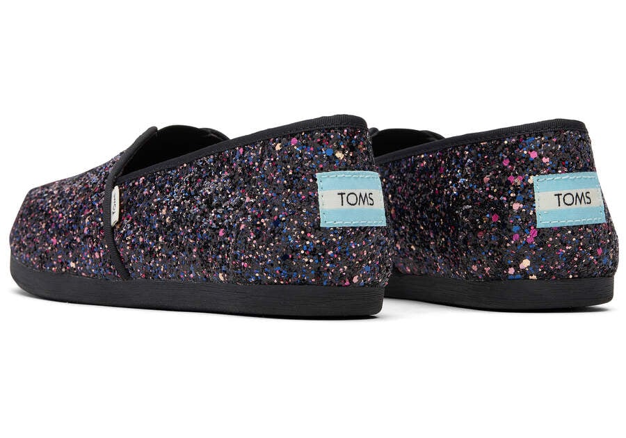 Alpargatas Toms Alpargata Glitter Mujer Negras Argentina | AR754-645