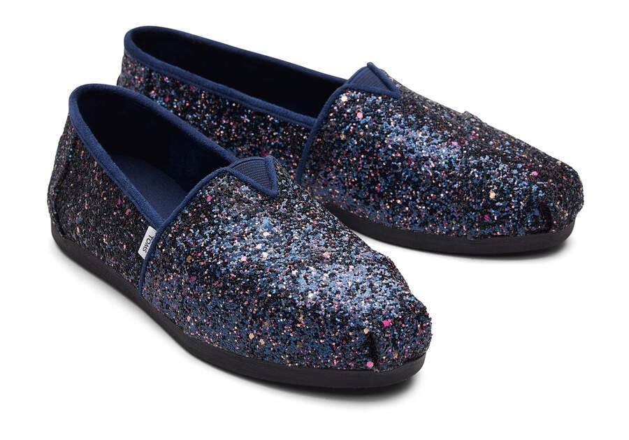 Alpargatas Toms Alpargata Glitter Mujer Azules Argentina | AR860-078