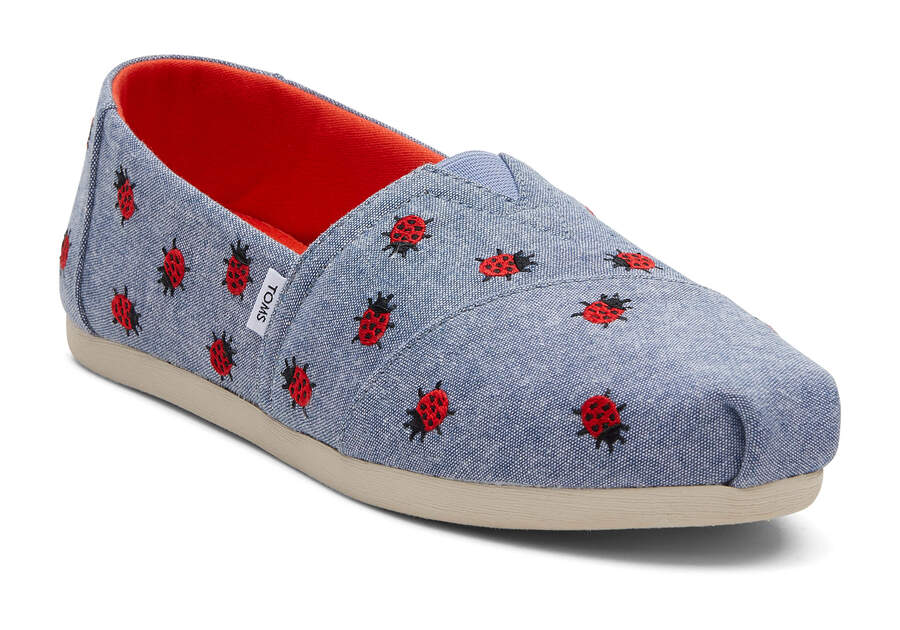 Alpargatas Toms Alpargata Ladybugs Mujer Azules Argentina | AR354-408