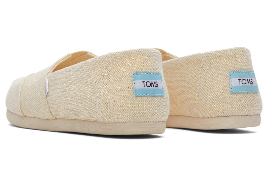 Alpargatas Toms Alpargata Metallic Linen Mujer Creme Metal Argentina | AR778-633