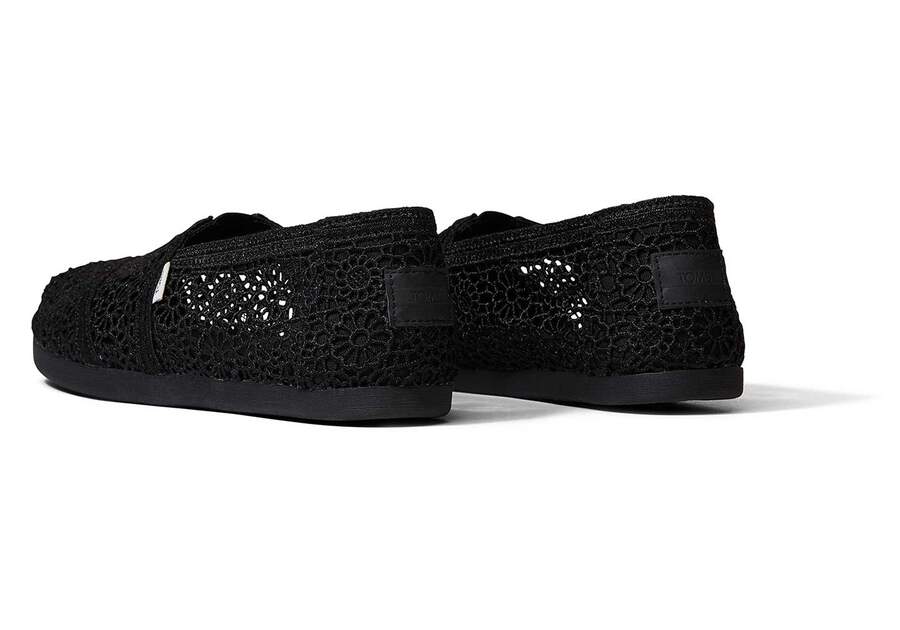 Alpargatas Toms Alpargata Moroccan Crochet Mujer Negras Argentina | AR281-613