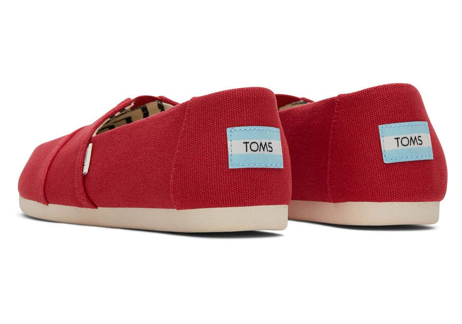 Alpargatas Toms Alpargata Recycled Algodon Lona Mujer Rojas Argentina | AR482-186