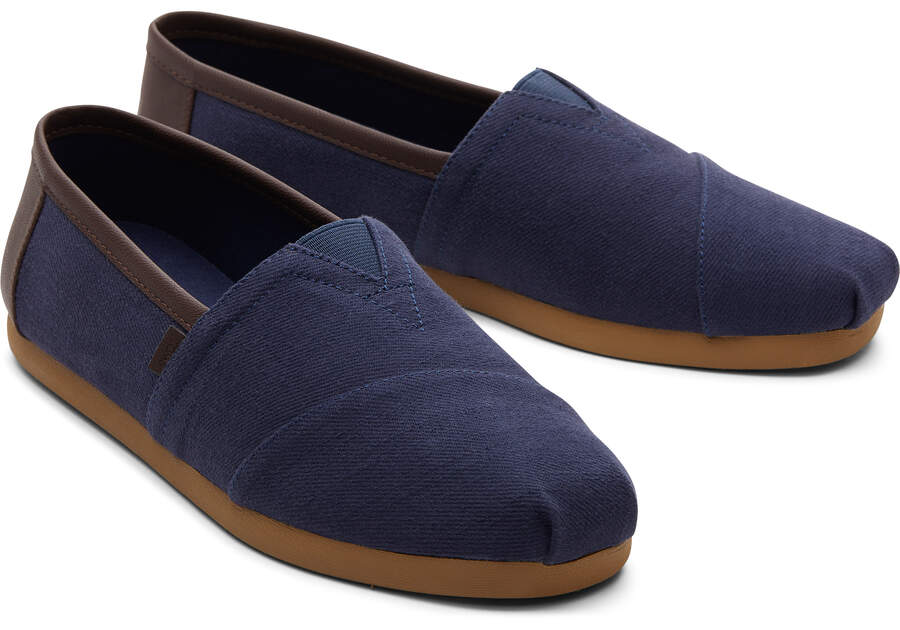 Alpargatas Toms Alpargata Sintetico Trim Hombre Azul Marino Argentina | AR623-235