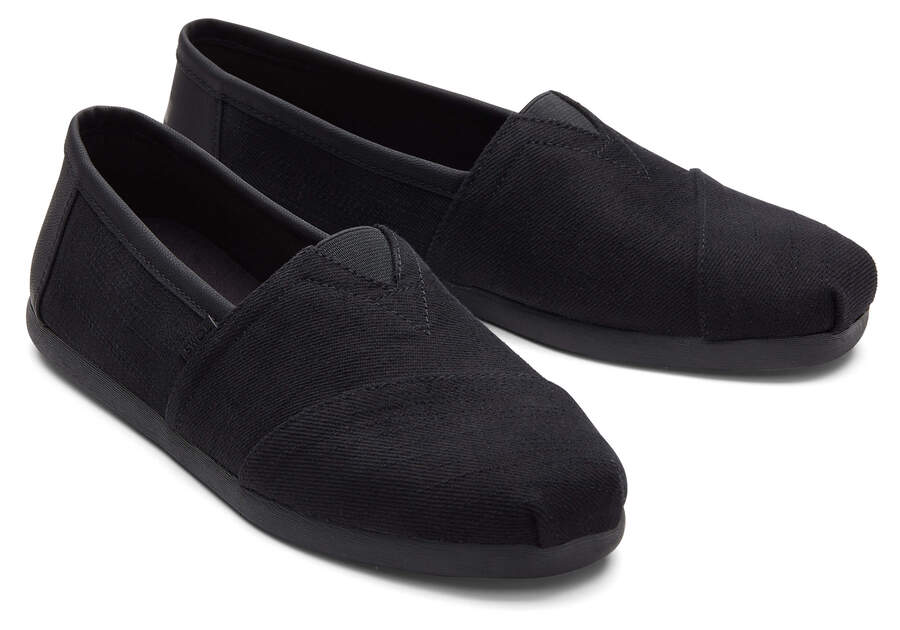 Alpargatas Toms Alpargata Sintetico Trim Hombre Negras Argentina | AR913-692