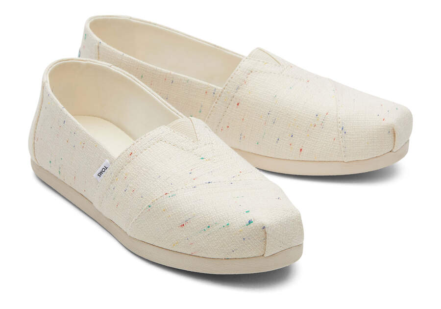 Alpargatas Toms Alpargata Speckled Recycled Algodon Mujer Beige Argentina | AR048-673