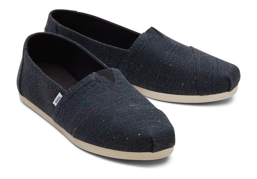 Alpargatas Toms Alpargata Speckled Recycled Algodon Mujer Negras Argentina | AR496-056