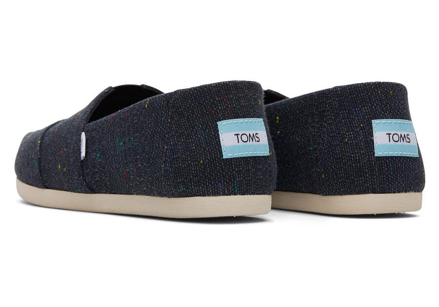 Alpargatas Toms Alpargata Speckled Recycled Algodon Mujer Negras Argentina | AR496-056