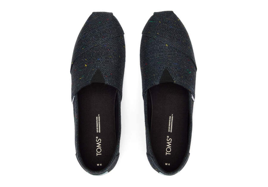 Alpargatas Toms Alpargata Speckled Recycled Algodon Mujer Negras Argentina | AR496-056