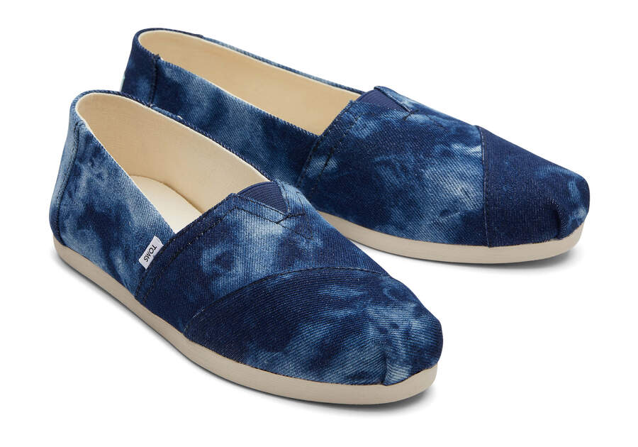 Alpargatas Toms Alpargata Washed Denim Mujer Azul Marino Argentina | AR509-854