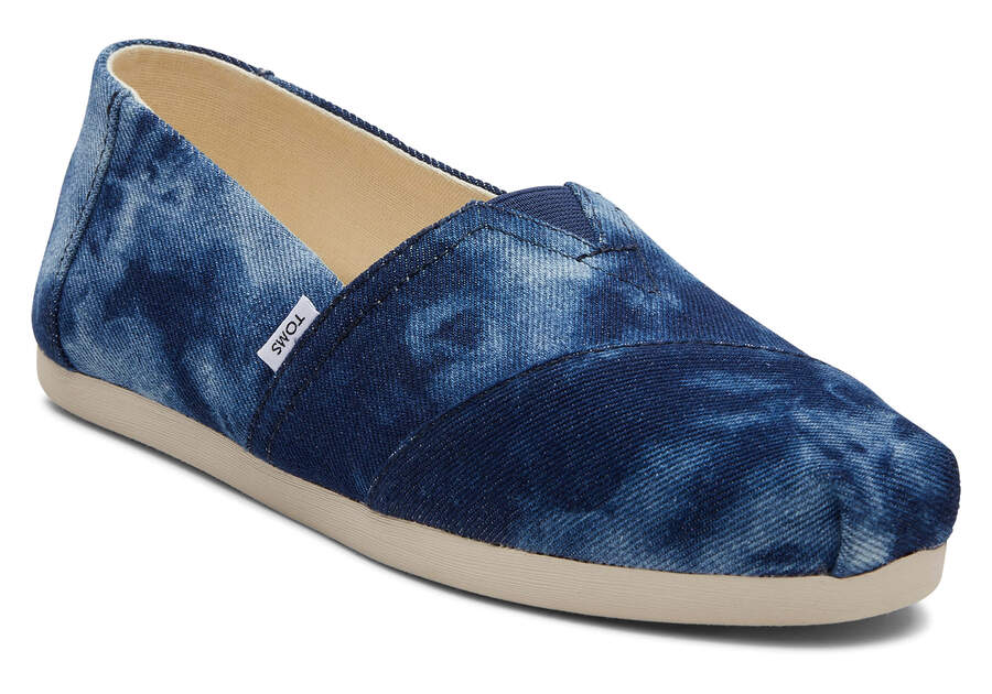 Alpargatas Toms Alpargata Washed Denim Mujer Azul Marino Argentina | AR509-854