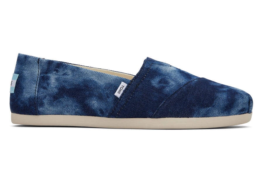 Alpargatas Toms Alpargata Washed Denim Mujer Azul Marino Argentina | AR509-854