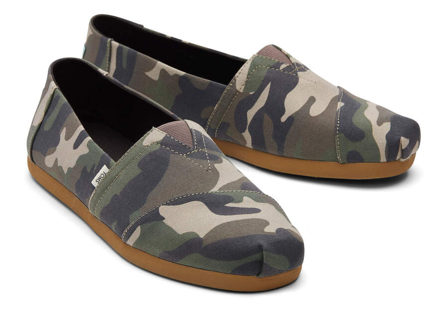 Alpargatas Toms Alpargata Woodland Camo Hombre Verde Camuflaje Argentina | AR393-847