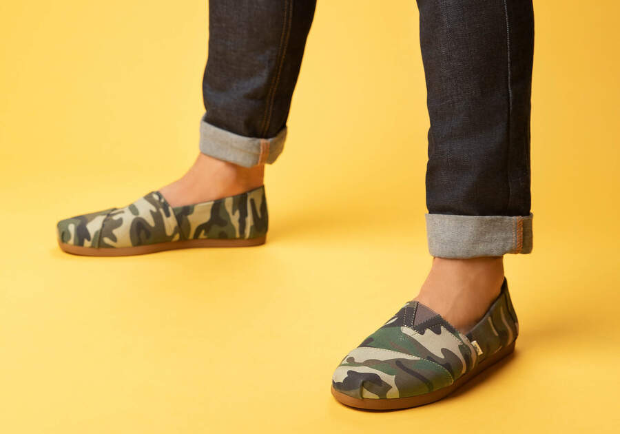 Alpargatas Toms Alpargata Woodland Camo Hombre Verde Camuflaje Argentina | AR393-847