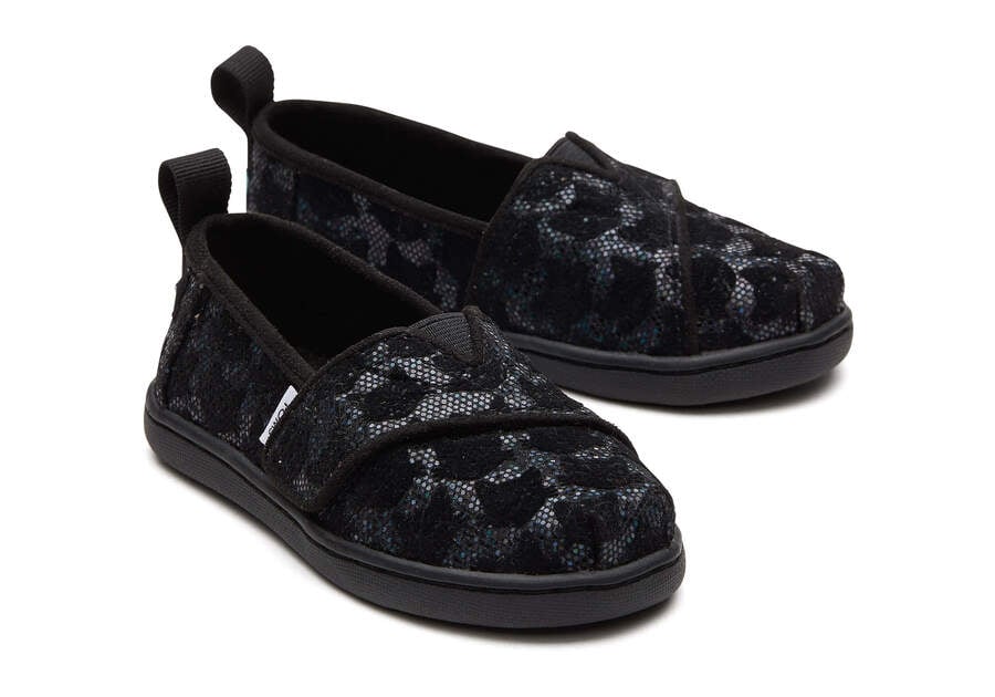 Alpargatas Toms Tiny Alpargata Cats Niños Negras Argentina | AR629-784