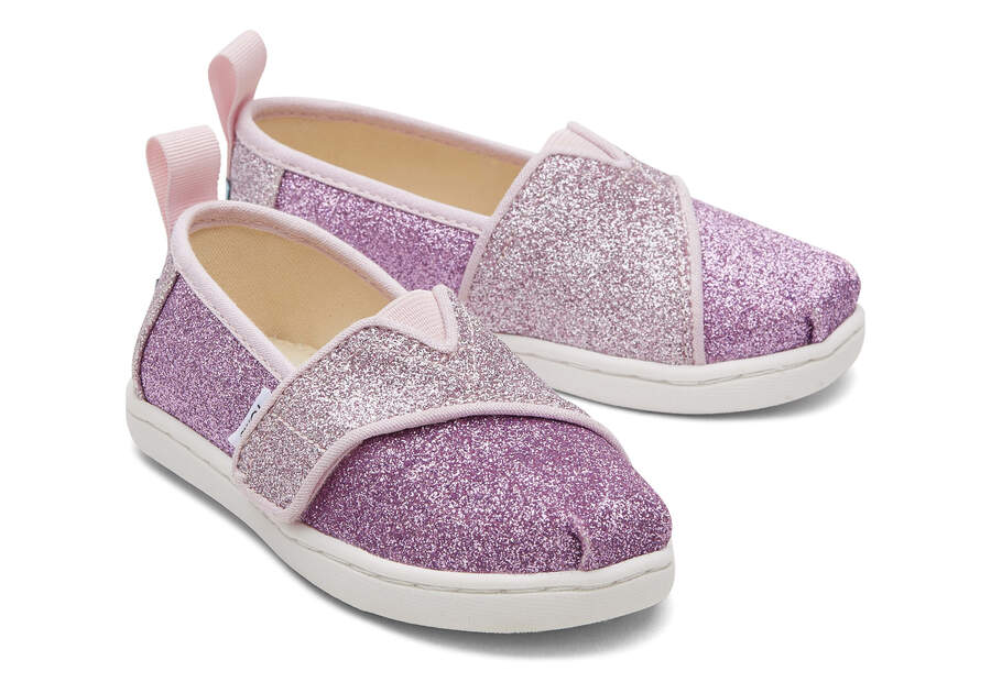 Alpargatas Toms Tiny Alpargata Colorblock Iridescent Glimmer Niños Moradas Claro Argentina | AR764-179