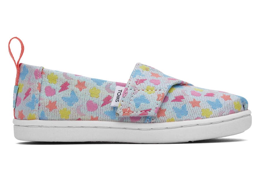 Alpargatas Toms Tiny Alpargata Glimmer Charms Niños Azules Argentina | AR170-874