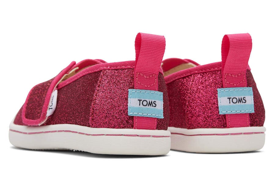 Alpargatas Toms Tiny Alpargata Glitter Niños Rosas Oscuro Argentina | AR128-187