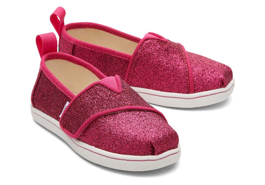 Alpargatas Toms Tiny Alpargata Glitter Niños Rosas Oscuro Argentina | AR128-187