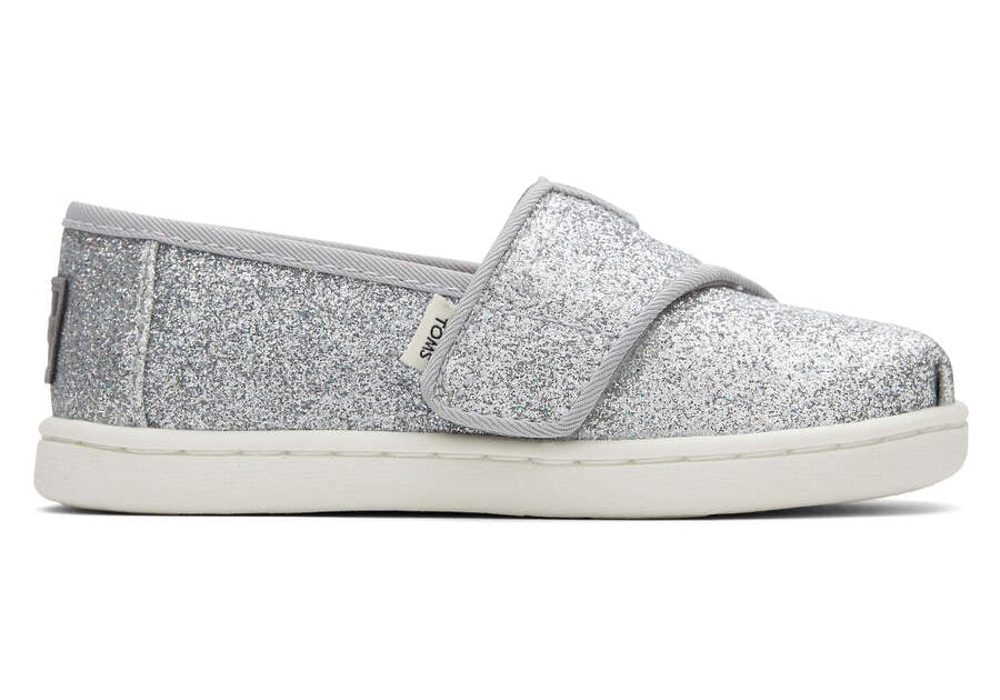 Alpargatas Toms Tiny Alpargata Glitter Niños Plateadas Argentina | AR584-603