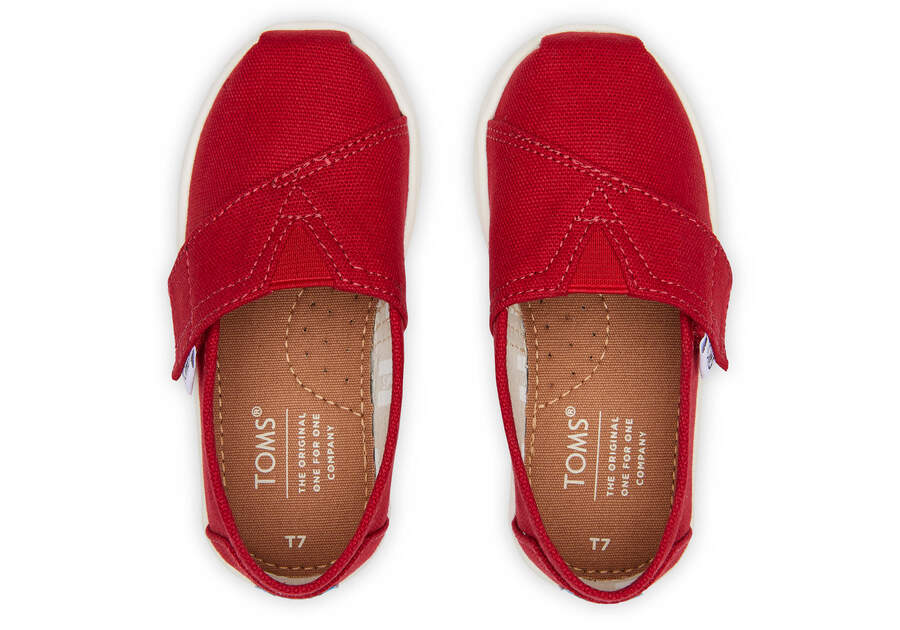 Alpargatas Toms Tiny Alpargata Lona Niños Rojas Argentina | AR413-825