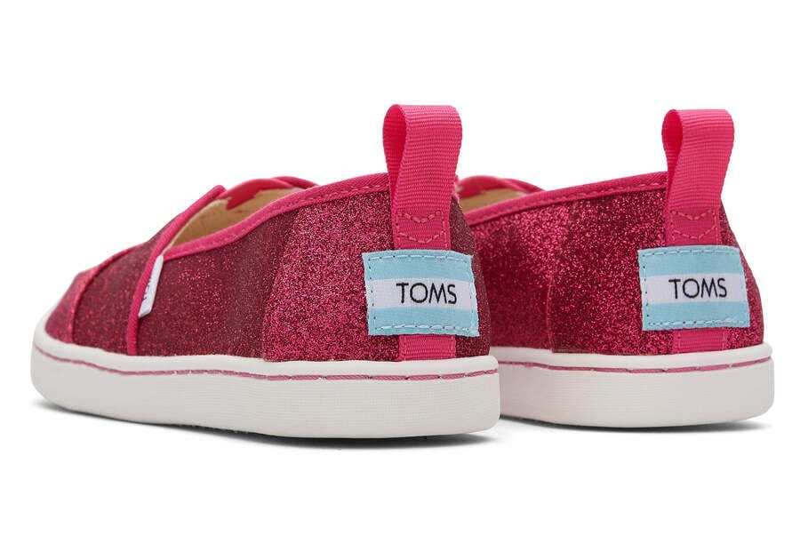 Alpargatas Toms Youth Alpargata Glitter Niños Rosas Oscuro Argentina | AR314-587