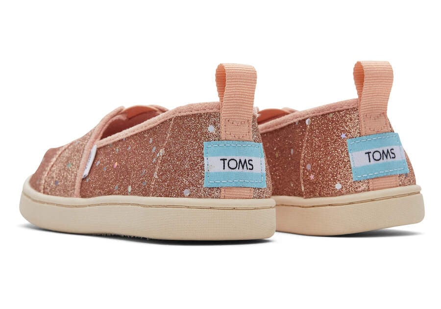 Alpargatas Toms Youth Alpargata Glitter Niños Rosas Doradas Argentina | AR352-414