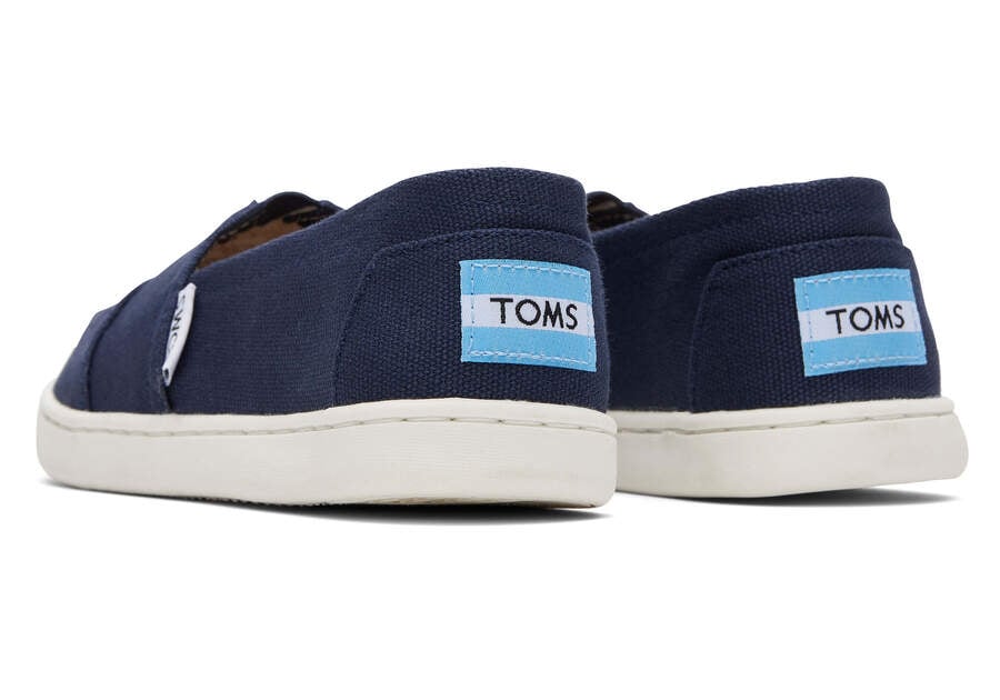 Alpargatas Toms Youth Alpargata Lona Niños Azul Marino Argentina | AR294-028