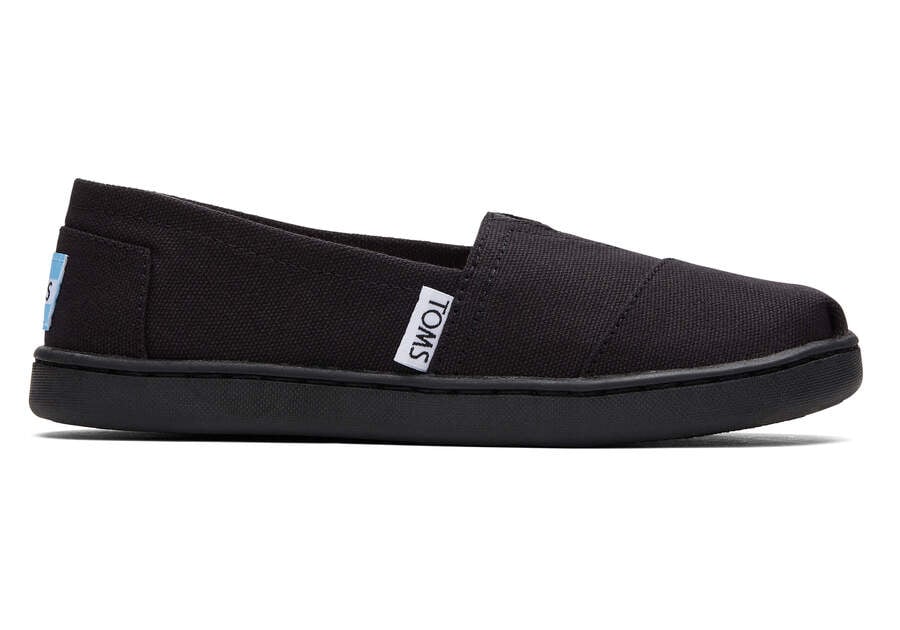 Alpargatas Toms Youth Alpargata Lona Niños Negras Argentina | AR486-961