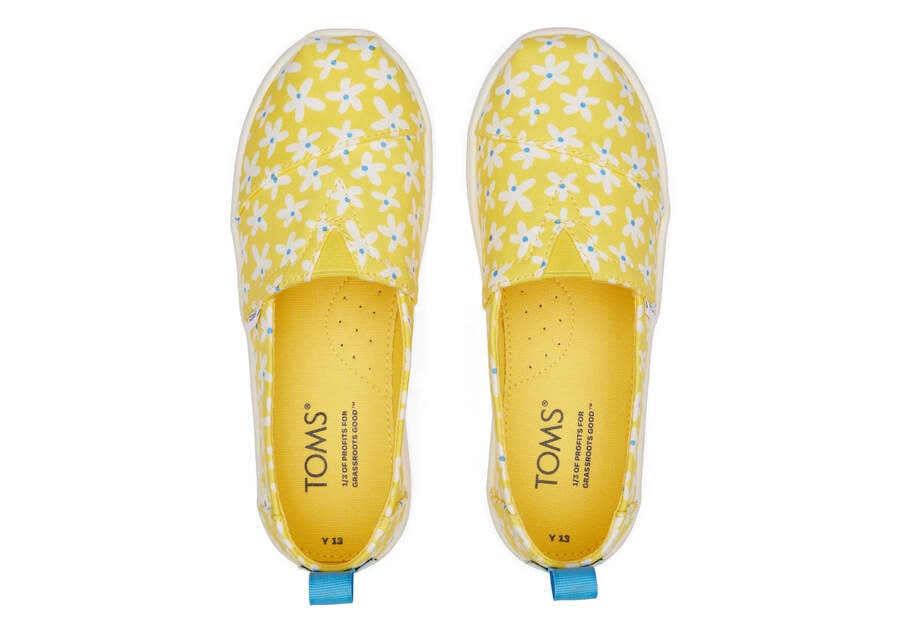 Alpargatas Toms Youth Alpargata Sun Daisies Niños Amarillo Naranjas Argentina | AR435-324