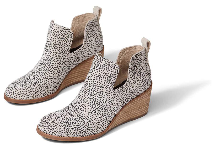 Botines Toms Kallie Wedge Bootie Mujer Beige Negras Argentina | AR631-047