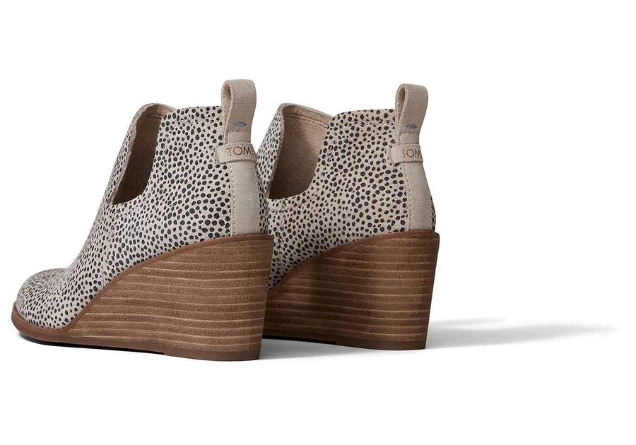 Botines Toms Kallie Wedge Bootie Mujer Beige Negras Argentina | AR631-047