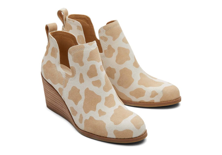 Botines Toms Kallie Wedge Bootie Mujer Beige Argentina | AR666-706