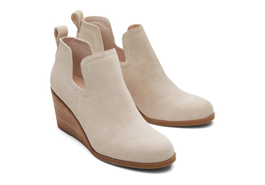 Botines Toms Kallie Wedge Bootie Mujer Creme Argentina | AR312-364