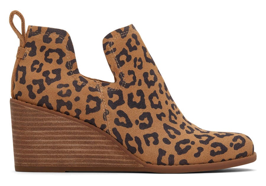 Botines Toms Kallie Wedge Bootie Mujer Leopardo Argentina | AR556-398