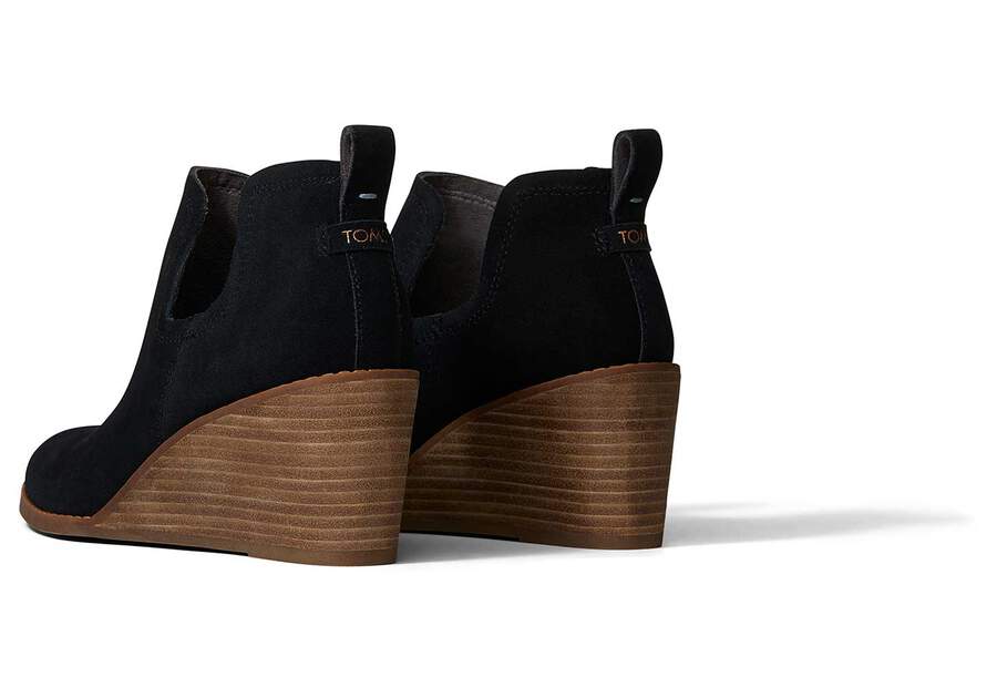 Botines Toms Kallie Wedge Bootie Mujer Negras Argentina | AR072-798