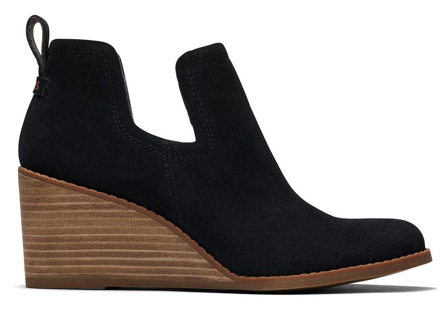 Botines Toms Kallie Wedge Bootie Mujer Negras Argentina | AR072-798