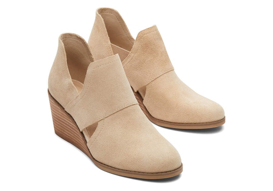 Botines Toms Kallie Wedge Cutout Mujer Beige Argentina | AR304-055