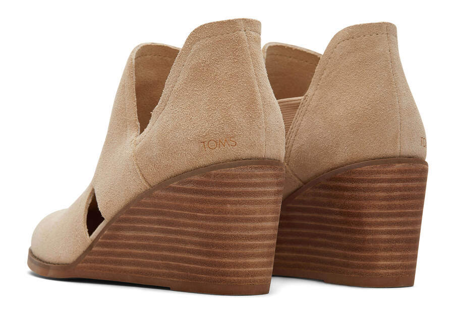 Botines Toms Kallie Wedge Cutout Mujer Beige Argentina | AR304-055