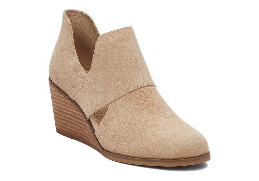 Botines Toms Kallie Wedge Cutout Mujer Beige Argentina | AR304-055