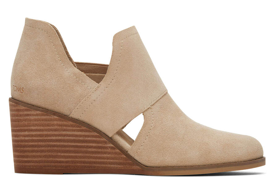 Botines Toms Kallie Wedge Cutout Mujer Beige Argentina | AR304-055