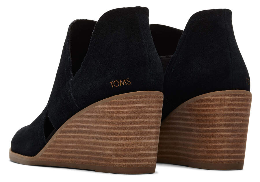 Botines Toms Kallie Wedge Cutout Mujer Negras Argentina | AR740-544