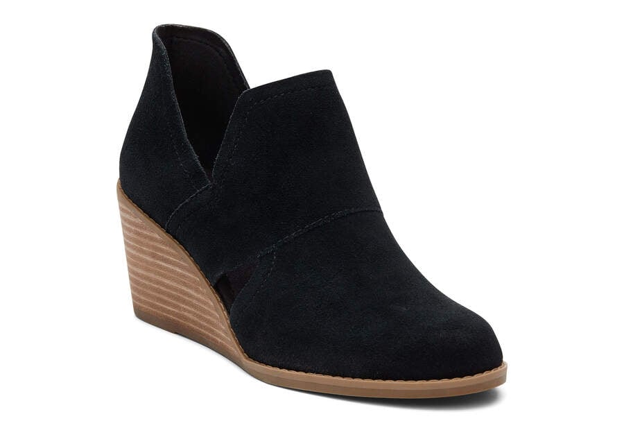 Botines Toms Kallie Wedge Cutout Mujer Negras Argentina | AR740-544