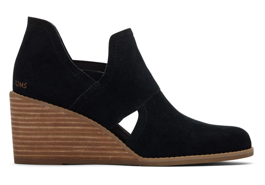 Botines Toms Kallie Wedge Cutout Mujer Negras Argentina | AR740-544